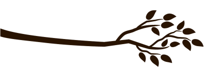 Silhouette délicate de branche avec feuilles pour décoration artisanale